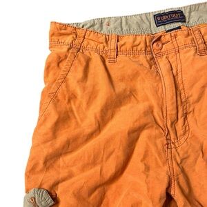 Orange Tactical Cargo Shorts Mens 34 Wear First Pockets Streetwear Hip Hop Baggy